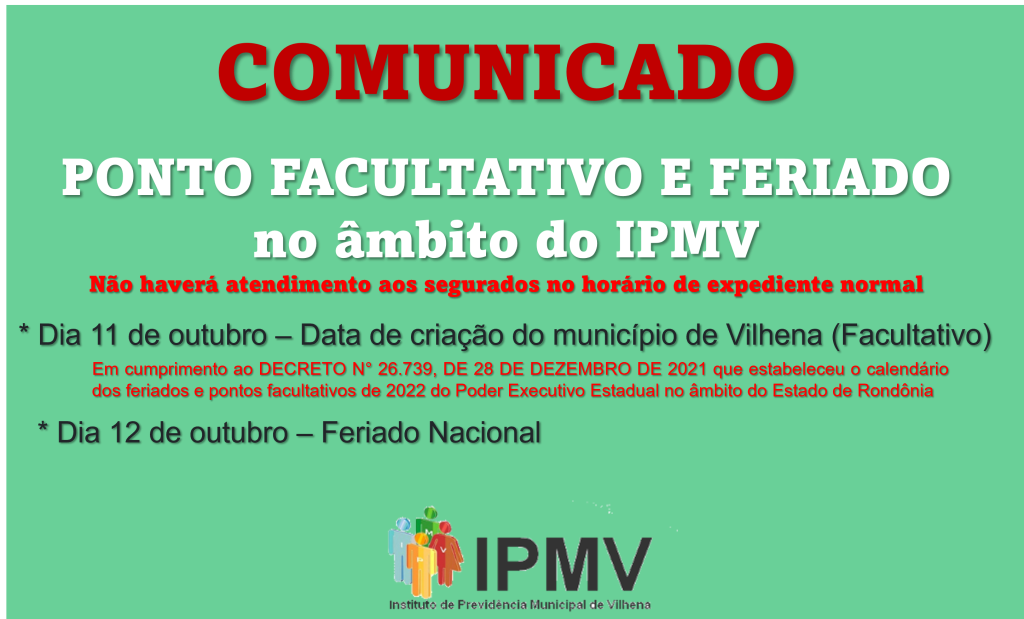 Comunicado aos Segurados do IPMV